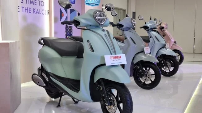 Yamaha Grand Filano Hybrid Hadirkan Update Warna Baru. (SUARA.COM/Manuel Jeghesta).