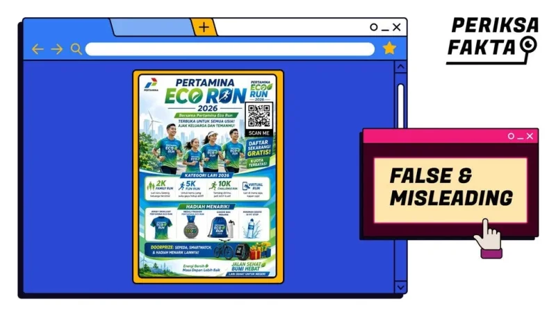 Hoaks, Tautan Pendaftaran Pertamina Eco Run 2026