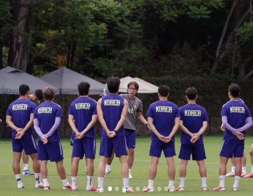 Sesi latihan Timnas Korea Selatan. (Foto: Instagram/thekfa)