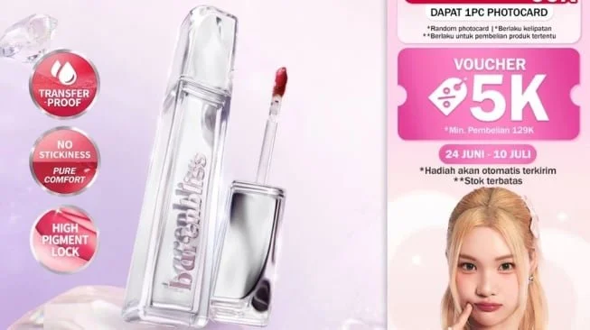 Lipstik glossy yang awet. (Shopee)