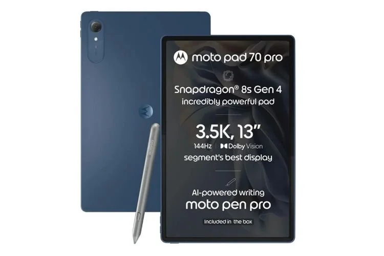 Moto Pad 70 Pro dibekali layar berukuran 13 inci dengan resolusi 3.5K (3.008 x 2.000 piksel).
