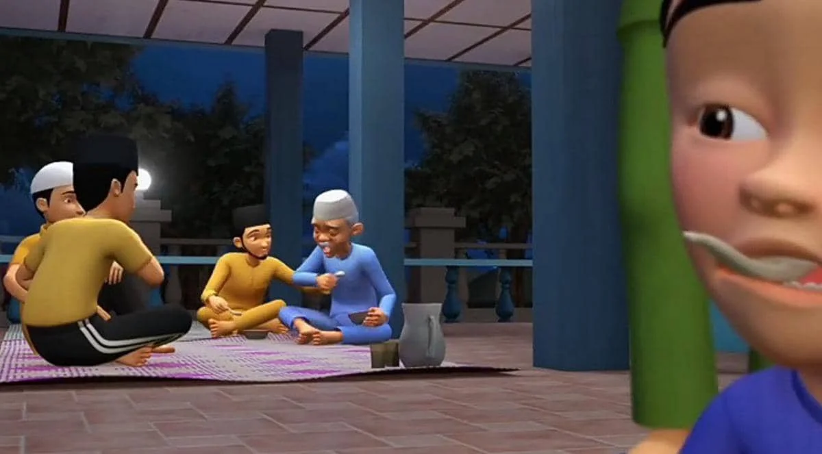 Abang Roy menolong orang yang tersedak saat buka puasa. 