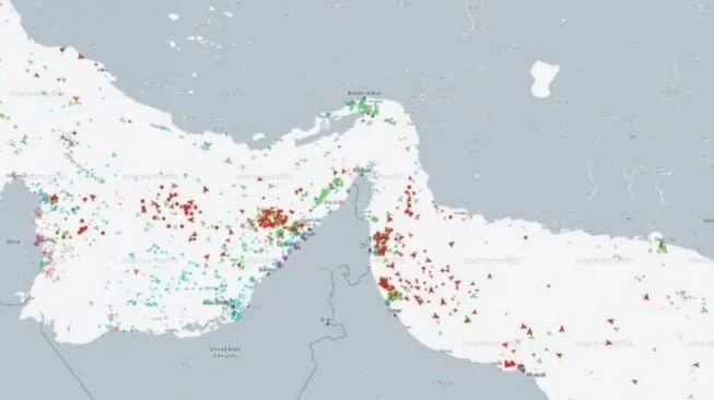 Kapal macet di Selat Hormuz (TOI)