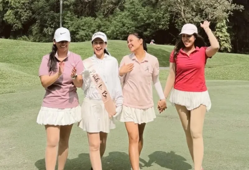 7 Potret Bridal Party Dea Annisa Jelang Menikah, di Lapangan Golf!