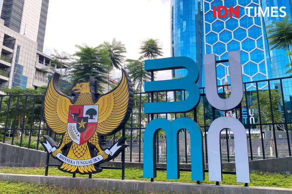 Kantor pusat Kementerian BUMN. (IDN Times/VadhiaLidyana)