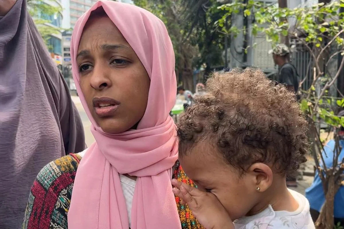 Pengungsi asal Sudan, Wiyam (33) ditemui di belakang kantor UNHCR Setiabudi, Jaksel, Jumat (3/7/2026).