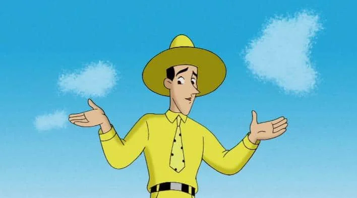 Pria Bertopi Kuning dalam kartun Curious George