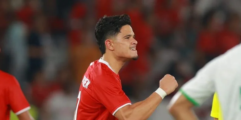 Selebrasi Ragnar Oratmangoen dalam laga Timnas Indonesia vs Oman di Stadion Utama Gelora Bung Karno, Jakarta, Jumat (5/6/2026).