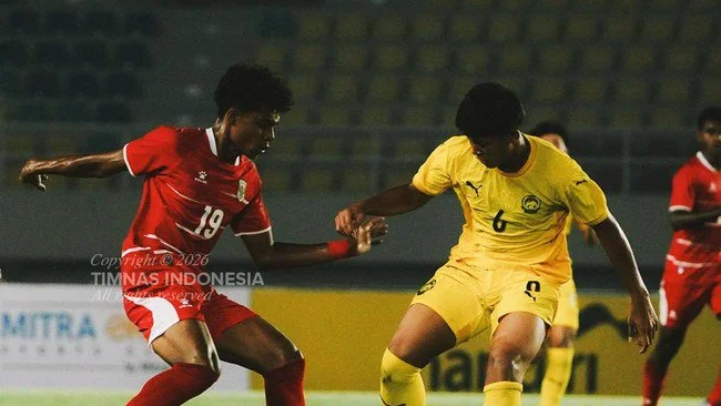 Satu Peluang Kena Tiang, Indonesia vs Malaysia U-17 Imbang di Babak I