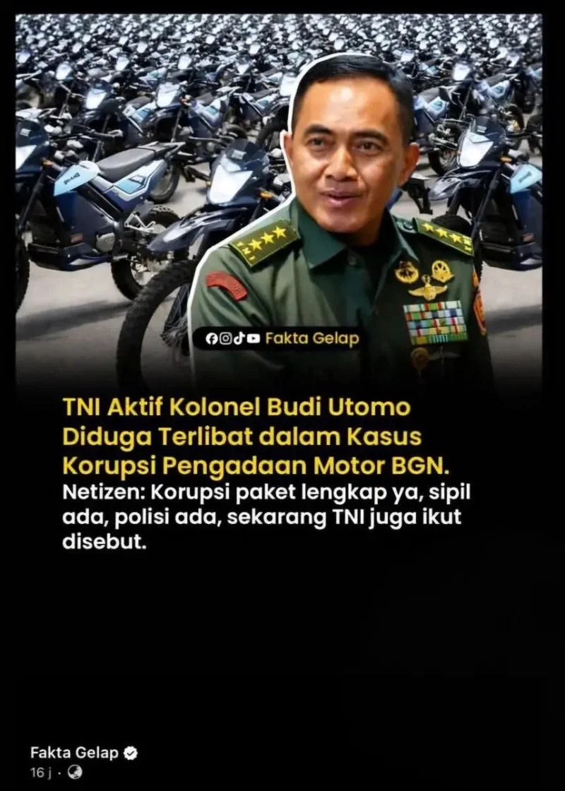 CEK FAKTA Foto Anggota TNI yang Dikaitkan dengan Kasus Korupsi MBG
