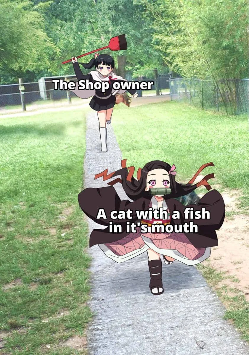 meme anime tentang belanja