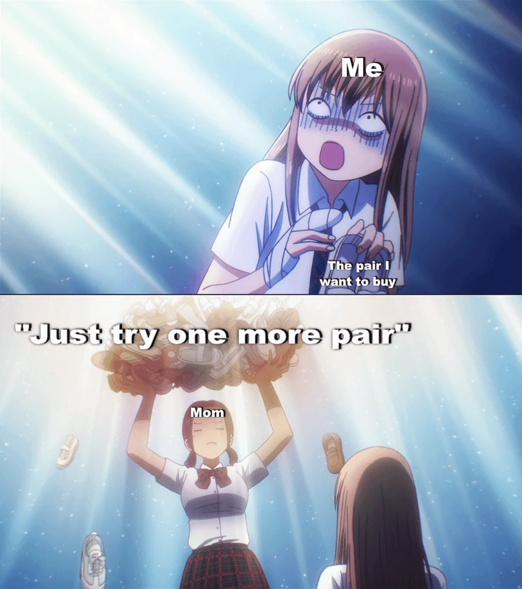 meme anime tentang belanja