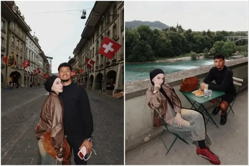 10 Potret Emy Aghnia dan Suami Berkeliling Kota Bern,