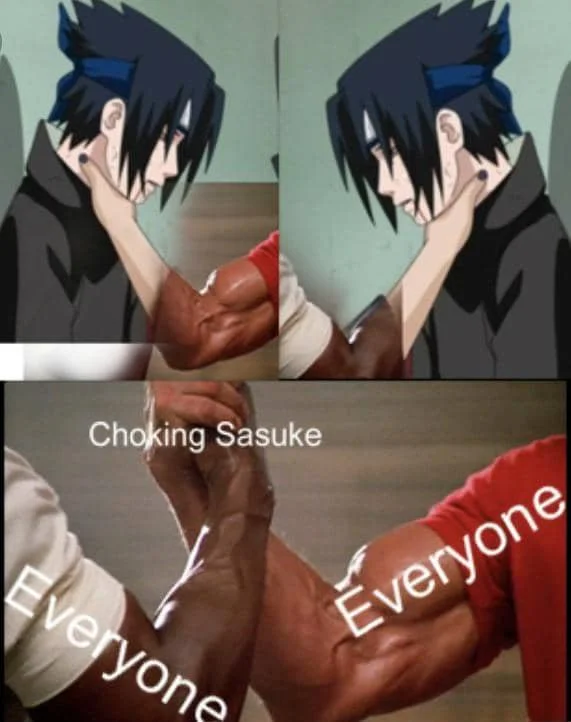 meme Sasuke dicekik