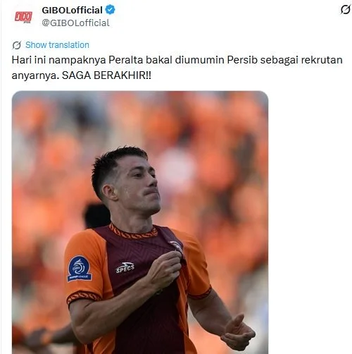 Mariano Peralta segera gabung Persib Bandung. (Foto: X/@GIBOLofficial)