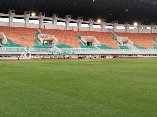 Stadion Pakansari mulai bersolek jelang Piala AFF 2026 (Foto: Okezone/Andri Bagus Syaeful)