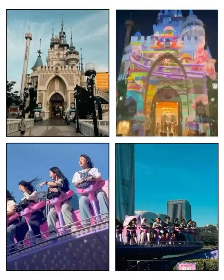 Keluarga Marcella Zalianty liburan di Lotte World, Korsel