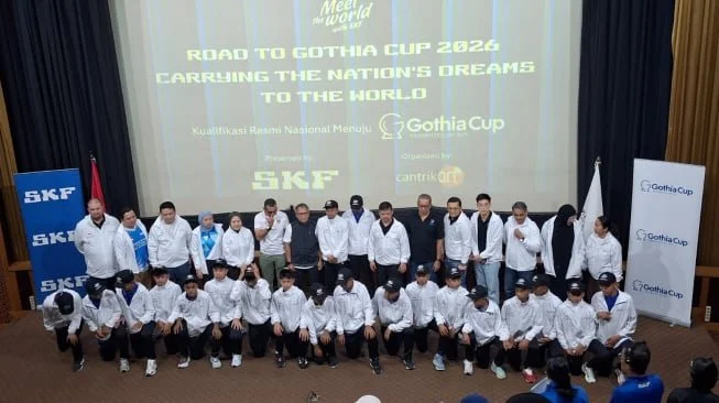 Konferensi Pers APC menuju Gothia Cup 2026 (Suara.com/Adie Prasetyo Nugraha)