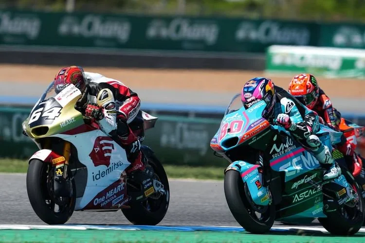 Mario Suryo Aji saat Moto2 Thailand 2026