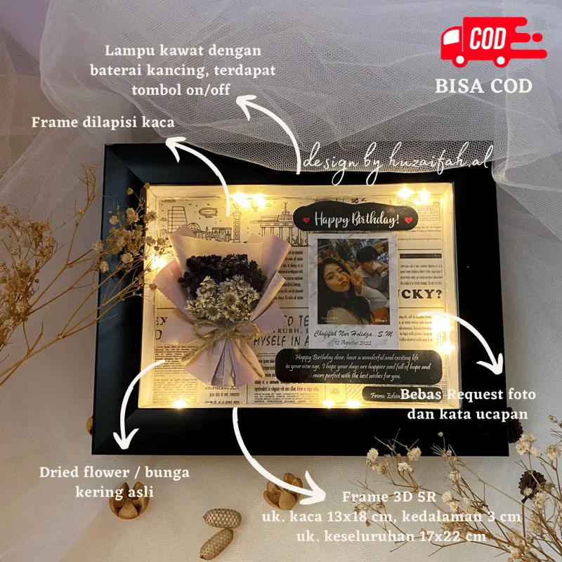 FRAME BUKET RUSTIC GIFT WISUDA 3D PART2 ukuran 13x18cm (5R) / KADO WISUDA, ULANG TAHUN, WEDDING, ENGAGEMENT