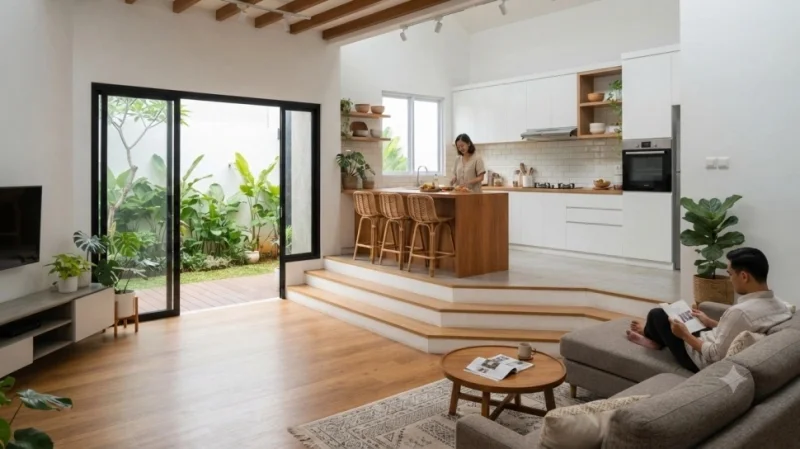 Feng Shui Dapur Lebih Tinggi dari Ruang Tamu, Apakah Dianggap Baik atau Buruk?