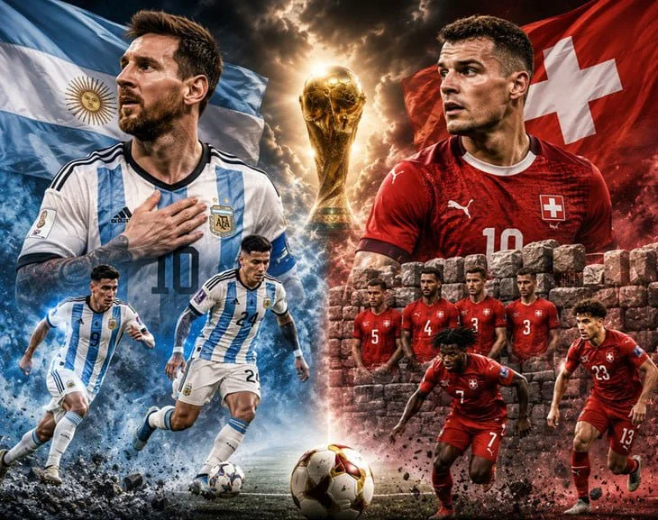 Argentina vs Swiss: La Albiceleste Dibayangi Tembok Kokoh La Nati