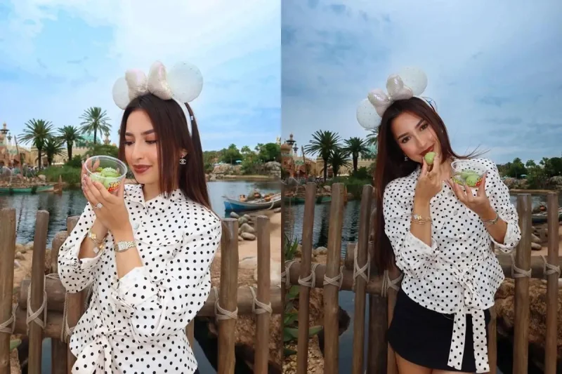 Look Jennifer Coppen saat Honeymoon di Tokyo Disney Sea, Cute Abis!