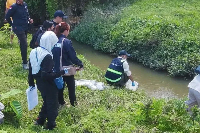 Limbah Perusahaan Ekstraksi Bahan Baku Cat Diduga Cemari Sungai di Manokwari