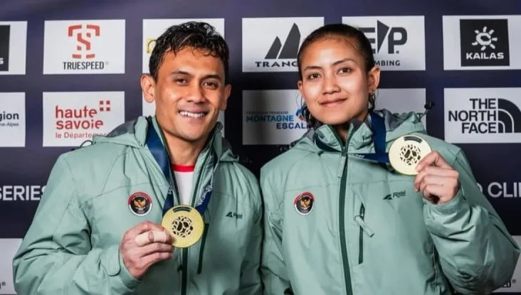 Desak Made dan Veddriq Leonardo Kawinkan Emas Indonesia di World Climbing Chamonix 2026