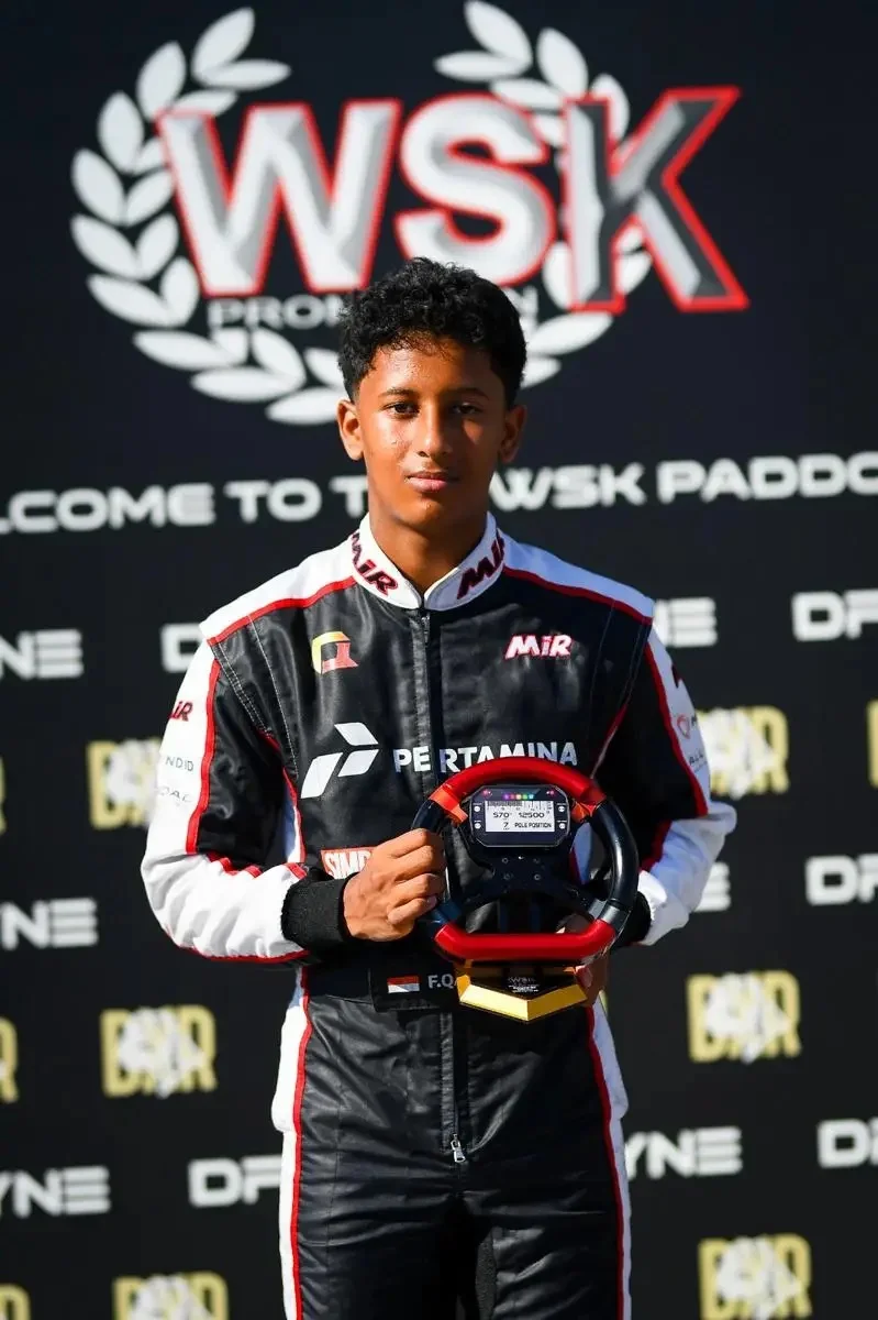 Didukung Pertamina, Qarrar Firhand Cetak Sejarah Juarai WSK Euro Series