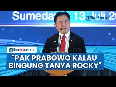 Yusril Ihza Blak-blakan Prabowo Sering Tanya Rocky Gerung jika Bingung Cari Jawaban: Pencerahan Ini