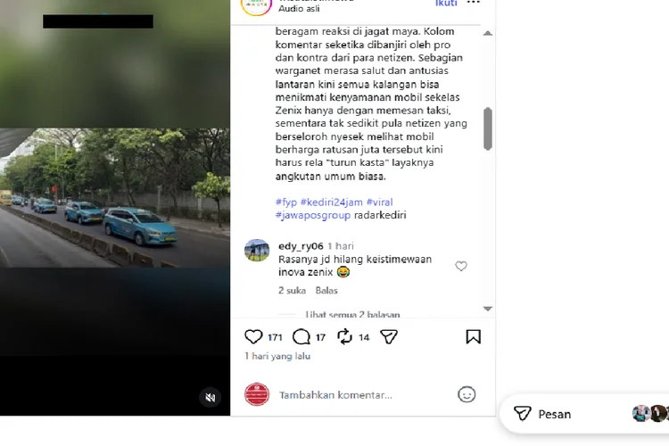 Reaksi pengguna media sosial soal Innovva Zenix Hybrid jadi taksi
