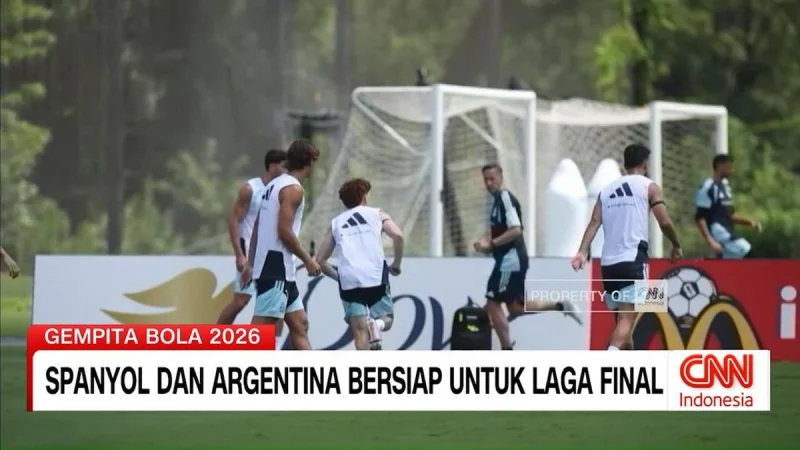 VIDEO: Spanyol dan Argentina Bersiap untuk Laga Final