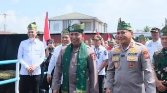 Tembus 110 Unit, Kapolri Resmikan Jembatan Merah Putih Presisi di Riau