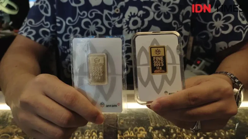 Harga Emas Antam Naik Rp8 Ribu per Gram usai Anjlok Rp27 Ribu Kemarin