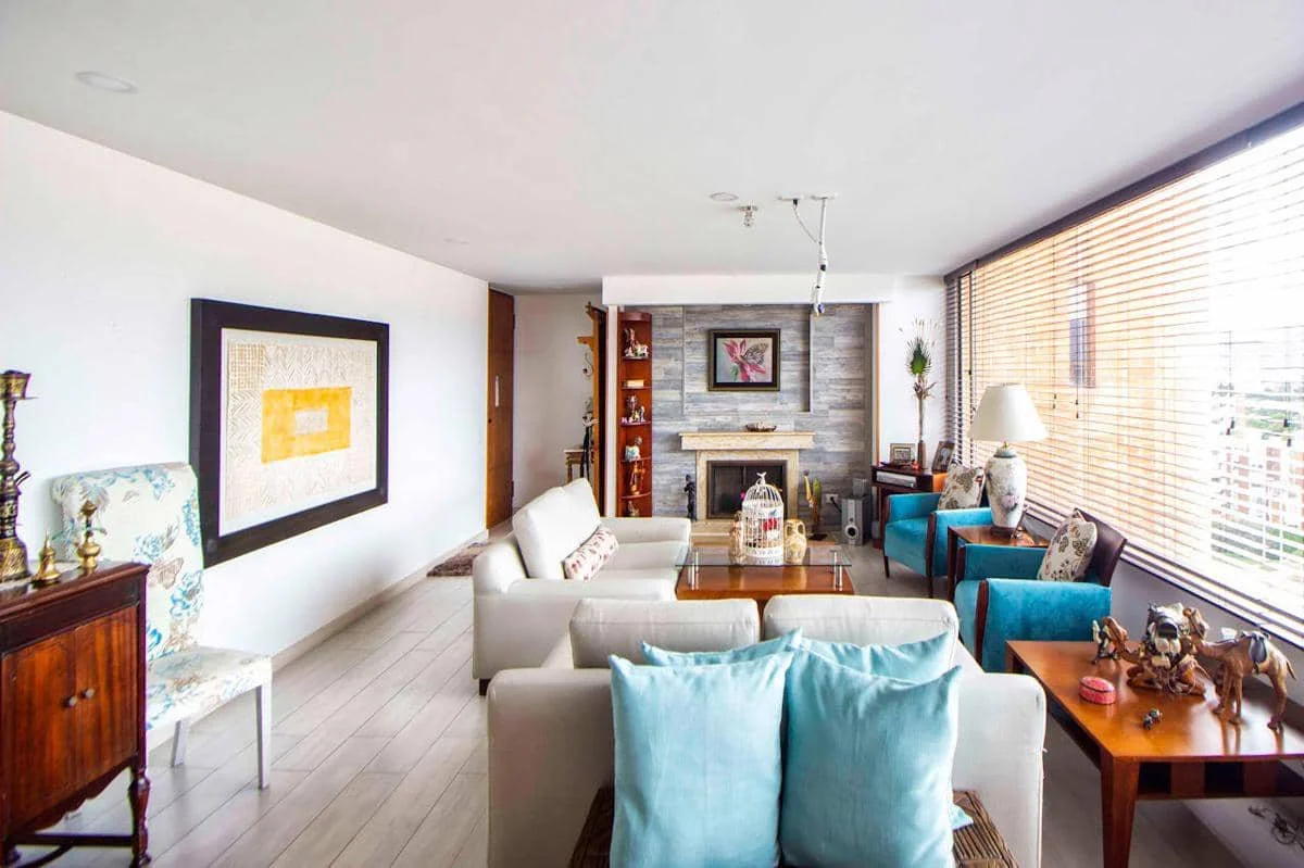 ilustrasi interior rumah dengan batu alam