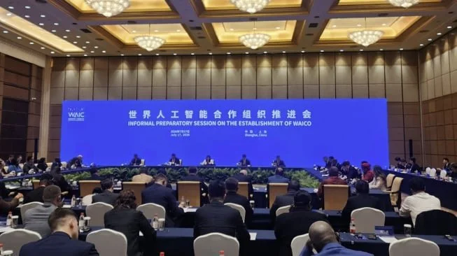 Keterlibatan Indonesia dalam World Artificial Intelligence Cooperation Organization (WAICO), Sabtu (18/7/2026). [Kemenkomdigi]