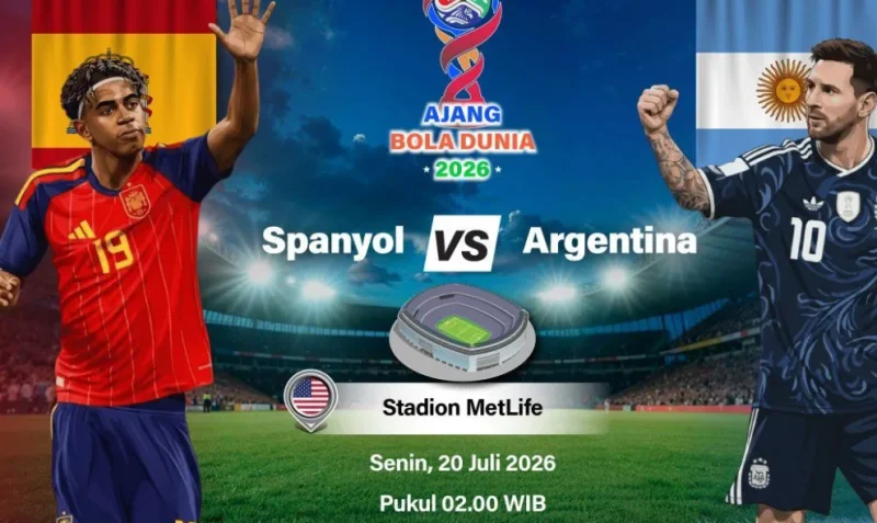 Spanyol Tantang Argentina di Final Piala Dunia 2026, Adu Filosofi Permainan Warnai Laga Puncak