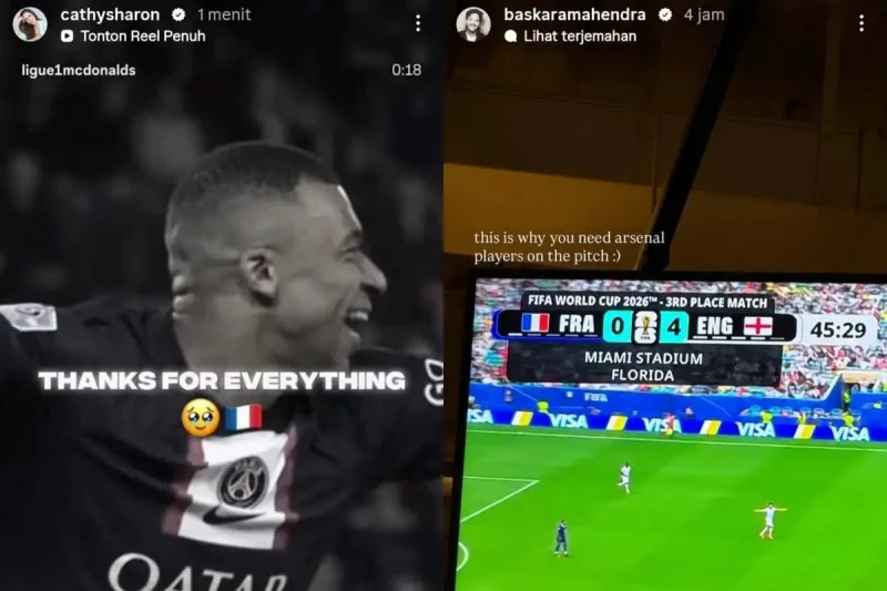 8 Reaksi Artis Indonesia soal Pertandingan Inggris vs Prancis, Terhibur