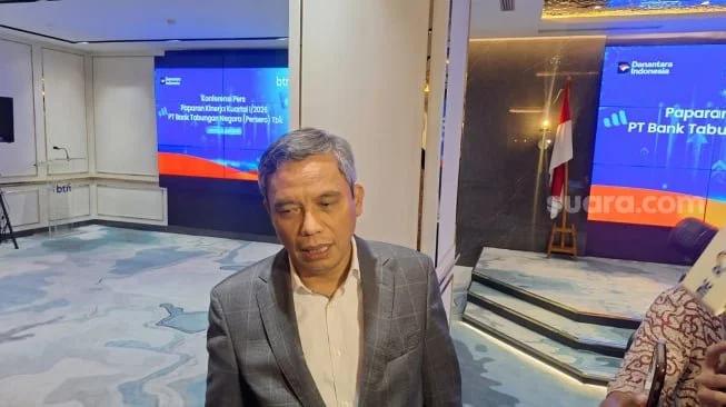 Direktur Utama BTN Nixon LP Napitupulu, mengungkapkan penyaluran KPR telah mencapai 6 juta rumah mendorong raihan laba Rp 1,1 Triliun di Kuartal I-2026, [Suara.com/Achmad Fauzi].