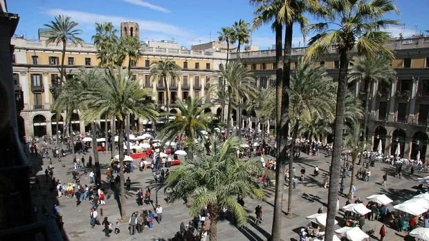 Pemandangan Barcelona Plaza