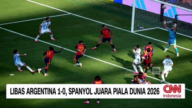 VIDEO: Spanyol Juara Piala Dunia 2026 Usai Kalahkan Argentina 1-0