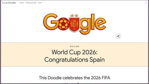 Google merayakan kemenangan Spanyol di Piala Dunia 2026