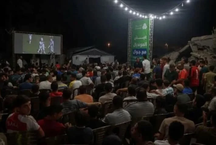 Warga Gaza Rayakan Kemenangan Spanyol di Final Piala Dunia 2026 Lewat Nobar di Kamp Pengungsi