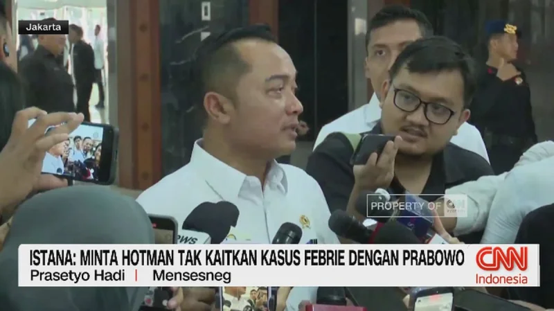 VIDEO: Istana Minta Hotman Tak Kaitkan Kasus Febrie dengan Prabowo