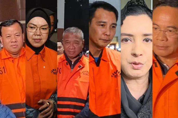 Sejumlah kepala daerah yang terjerat korupsi: Suhardiman Amby (Bupati Kuantan Singing), Etik Suryani (Bupati Sukoharjo), Gatut Sunu Wibowo (Bupati Tulungagung), Muhammad Fikri Thobari (Bupati Rejang Lebong), Fadia Arafiq (Bupati Pekalongan), Sudewo (Bupati Pati).
