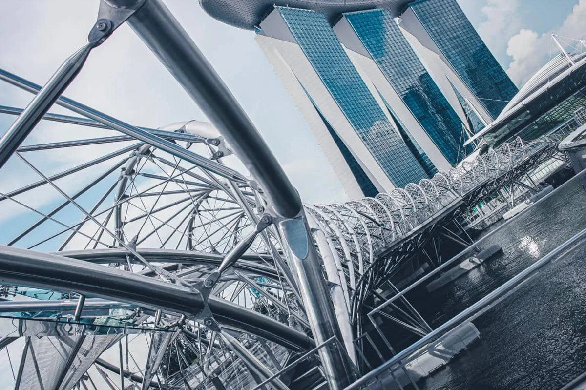 Jembatan Helix di Singapura.